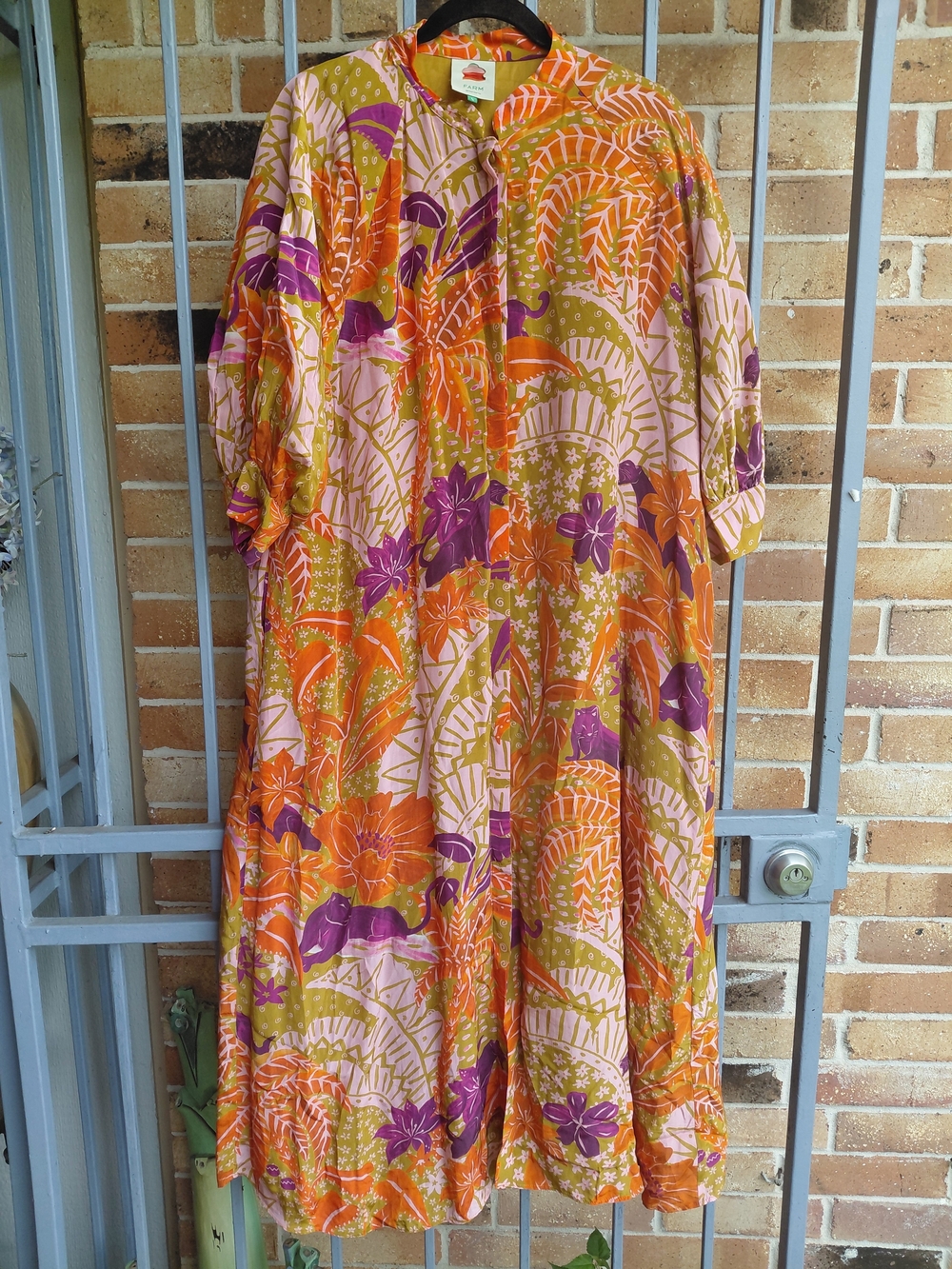 FARM Rio Floral Maxi Dress in Pink, Orange & Purple #(C3) - Picture 2 of 13